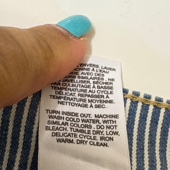 Dyndnm Kate womens Blue Striped Jeans, size 31 - Picture 12 of 12